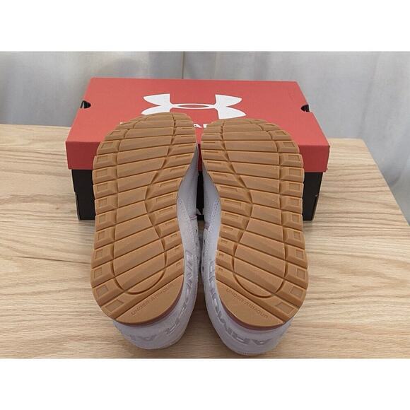 Under Armour Women’s Essential Runner Shoes Size 7 White Clay Pink Elixir - Picture 7 of 7